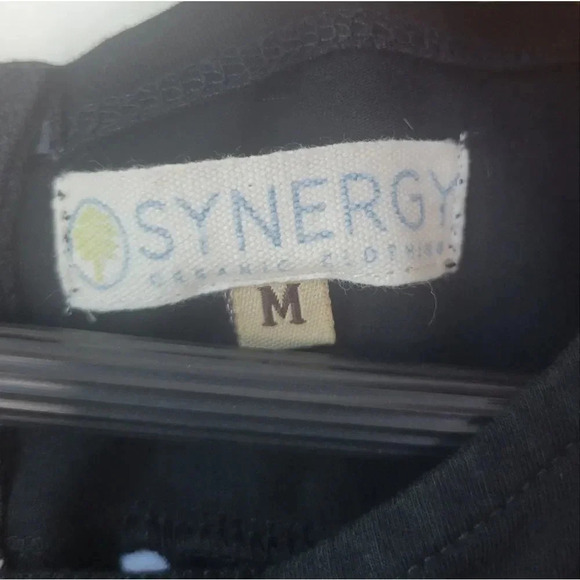 Synergy Organic Black and White Striped Cotton Calf Length Dress - Picture 3 of 8